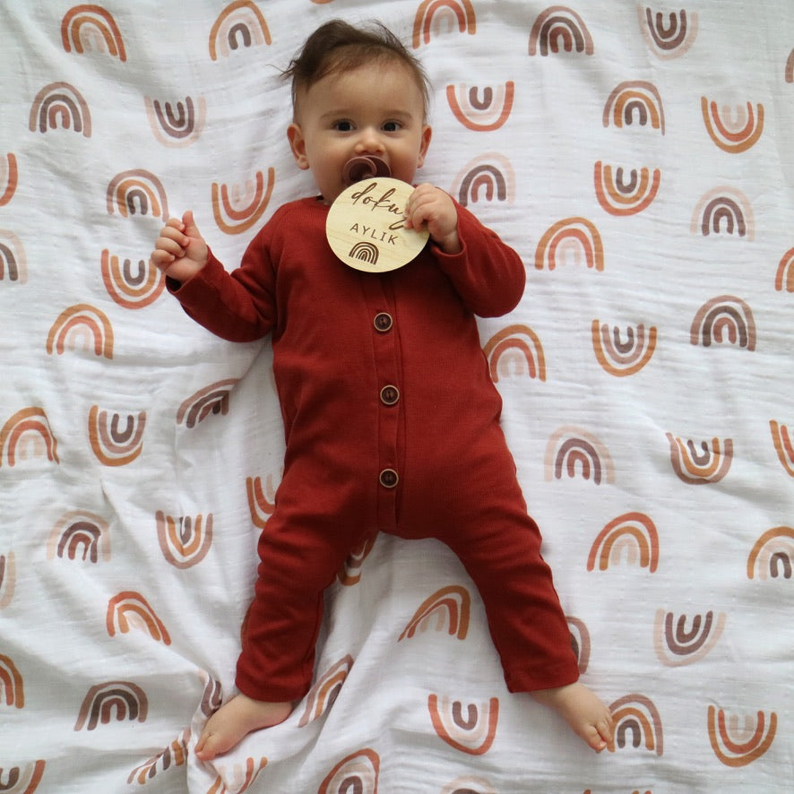 Rainbow Muslin Blanket