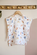 Pastel Beach Hooded Poncho