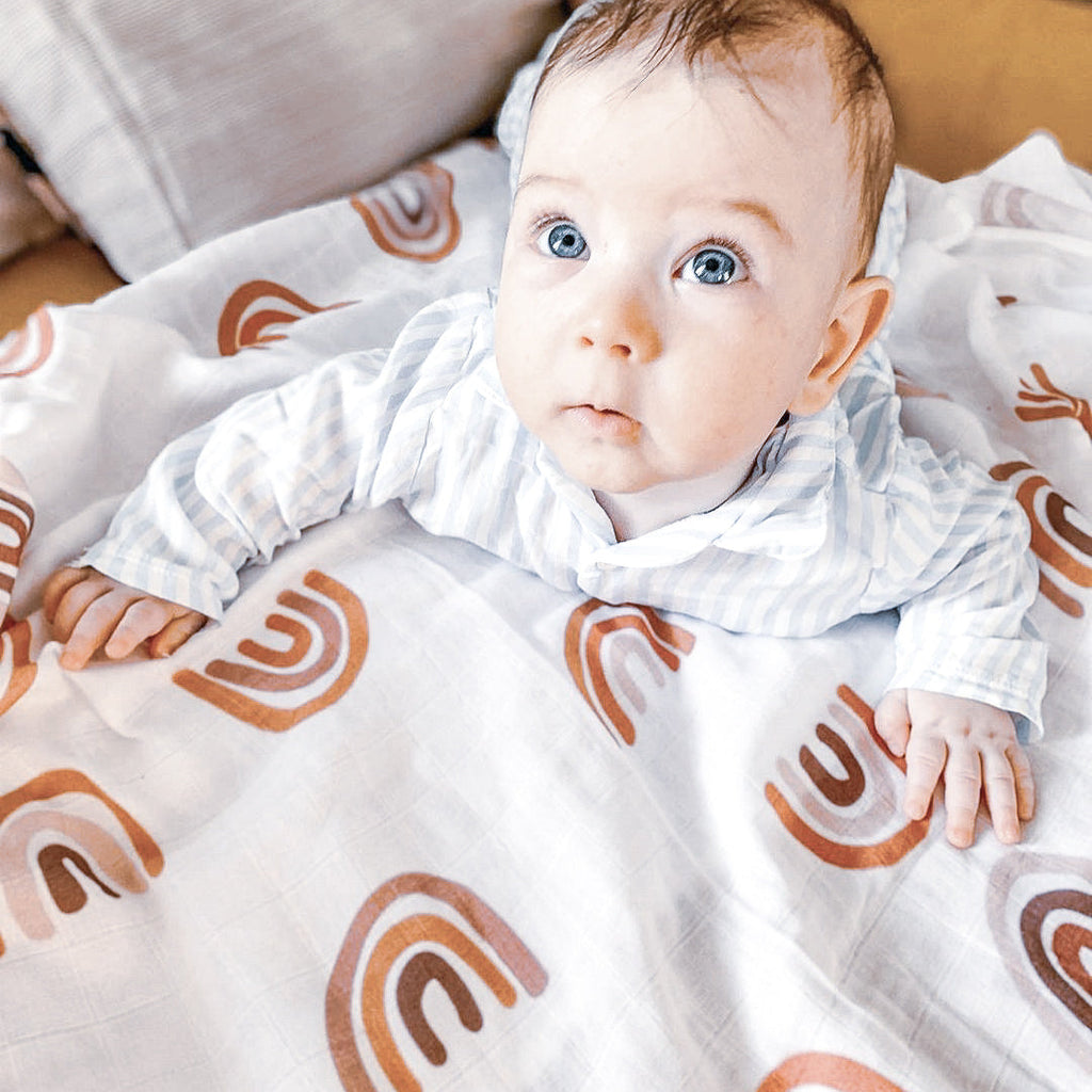Rainbow Muslin Blanket