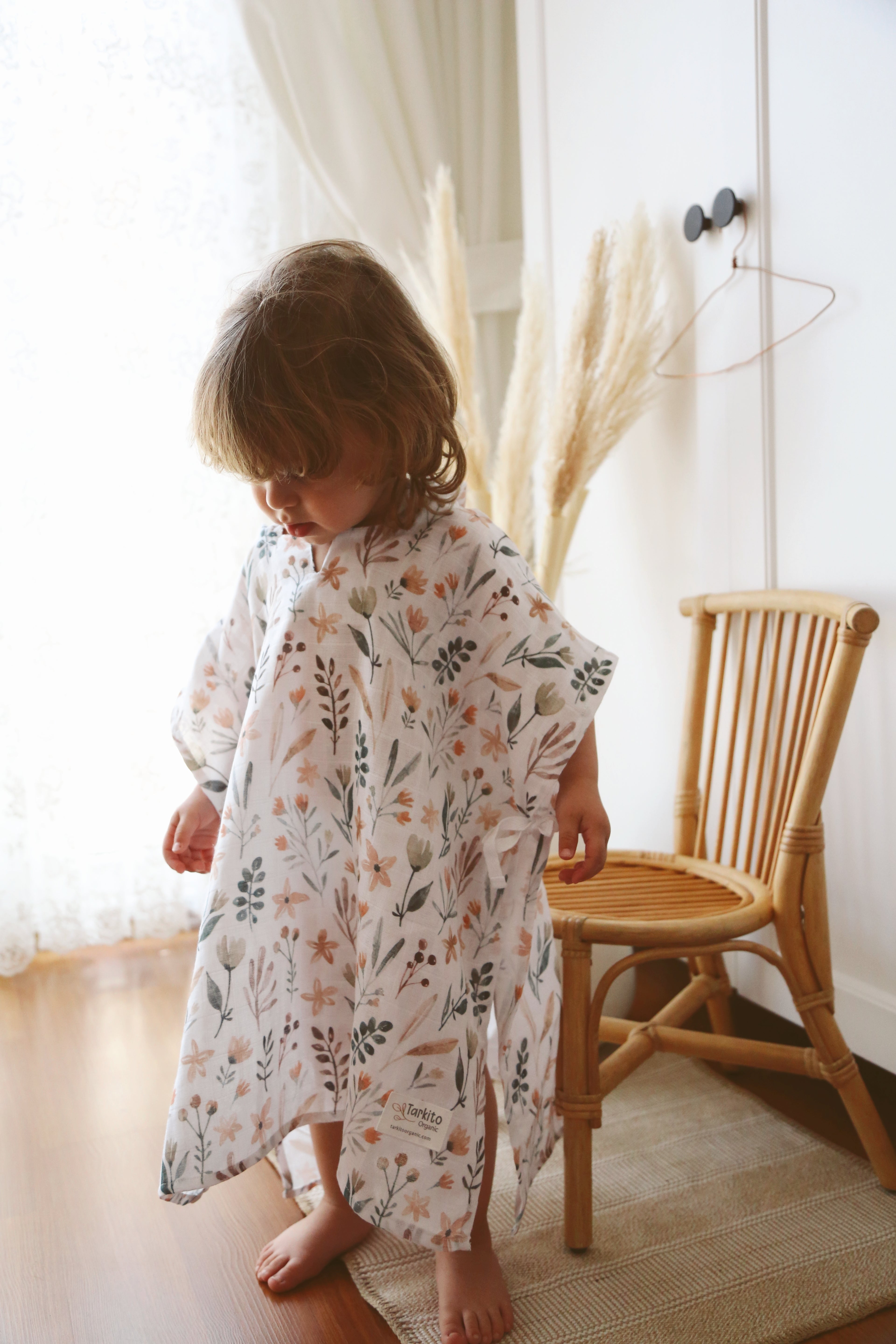 Flowers Beach Hooded Poncho