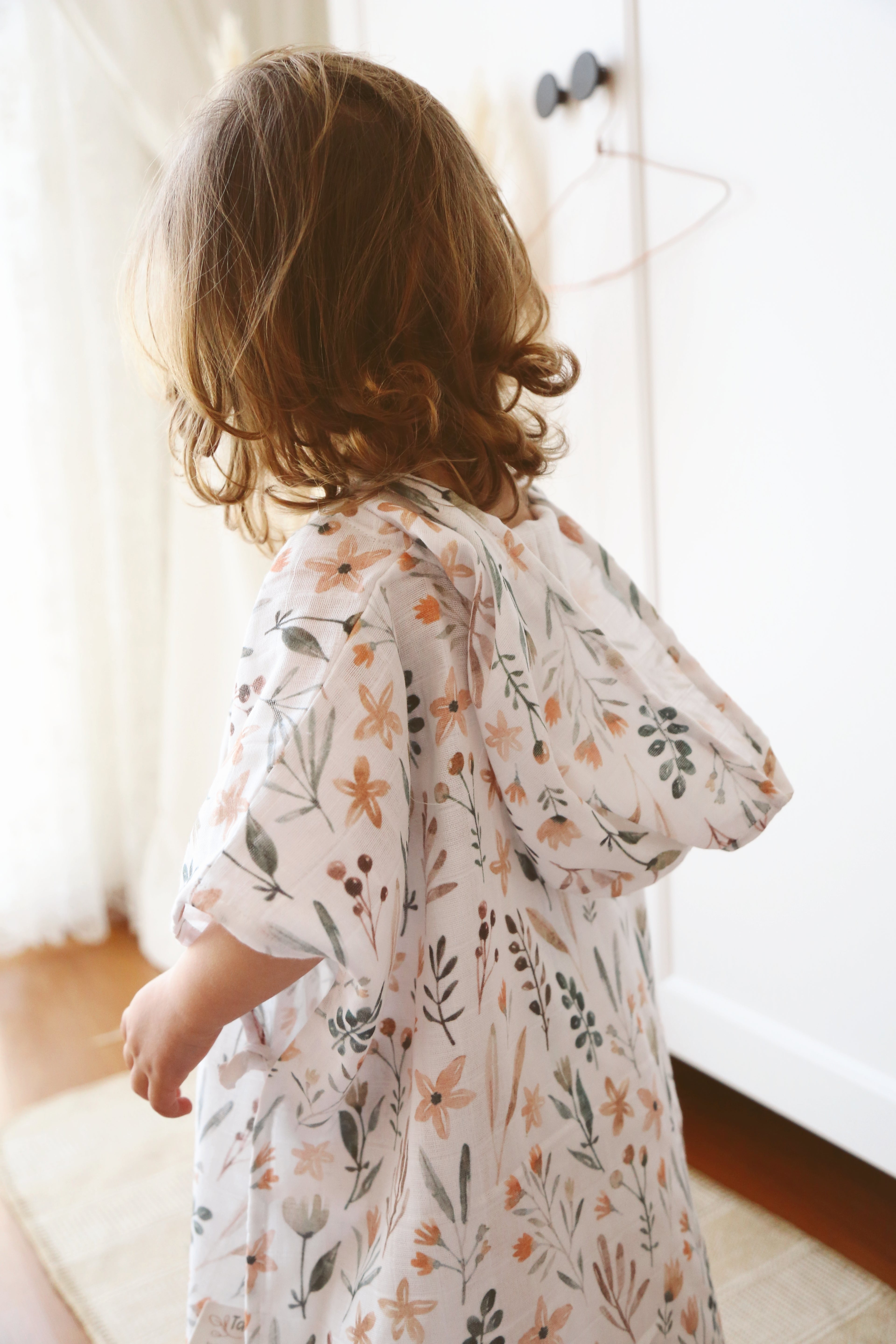 Flowers Beach Hooded Poncho