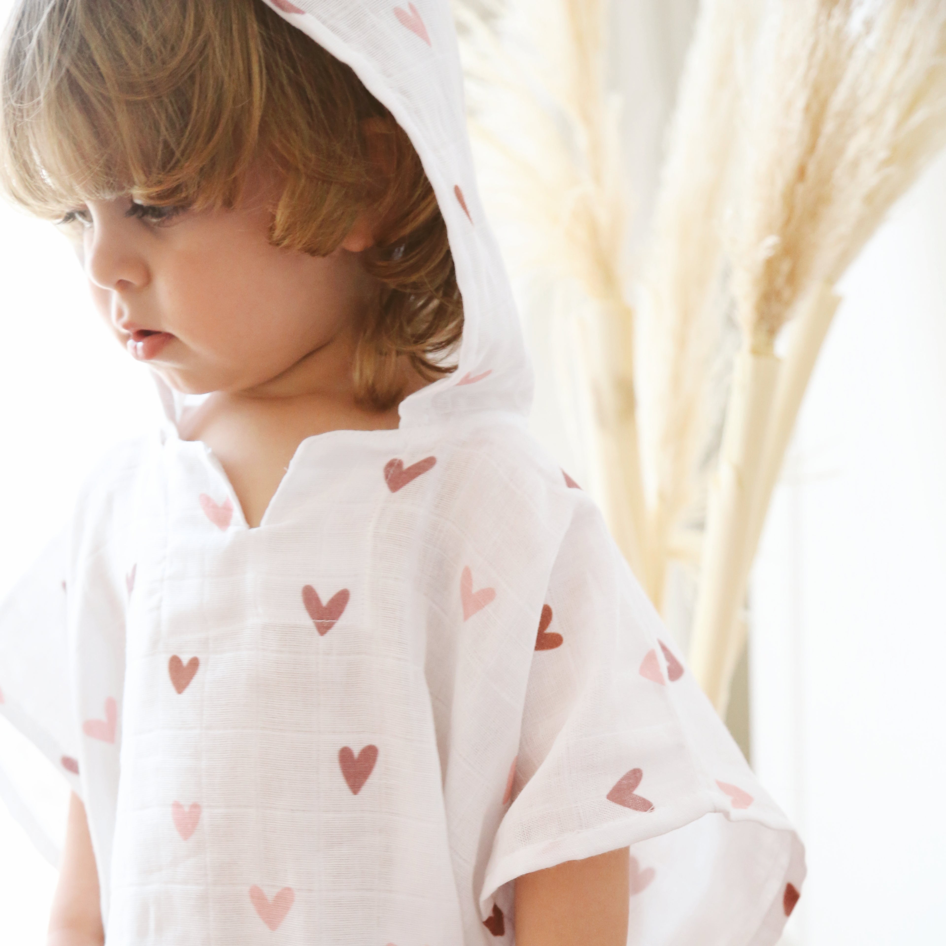 Hearts Beach Hooded Poncho