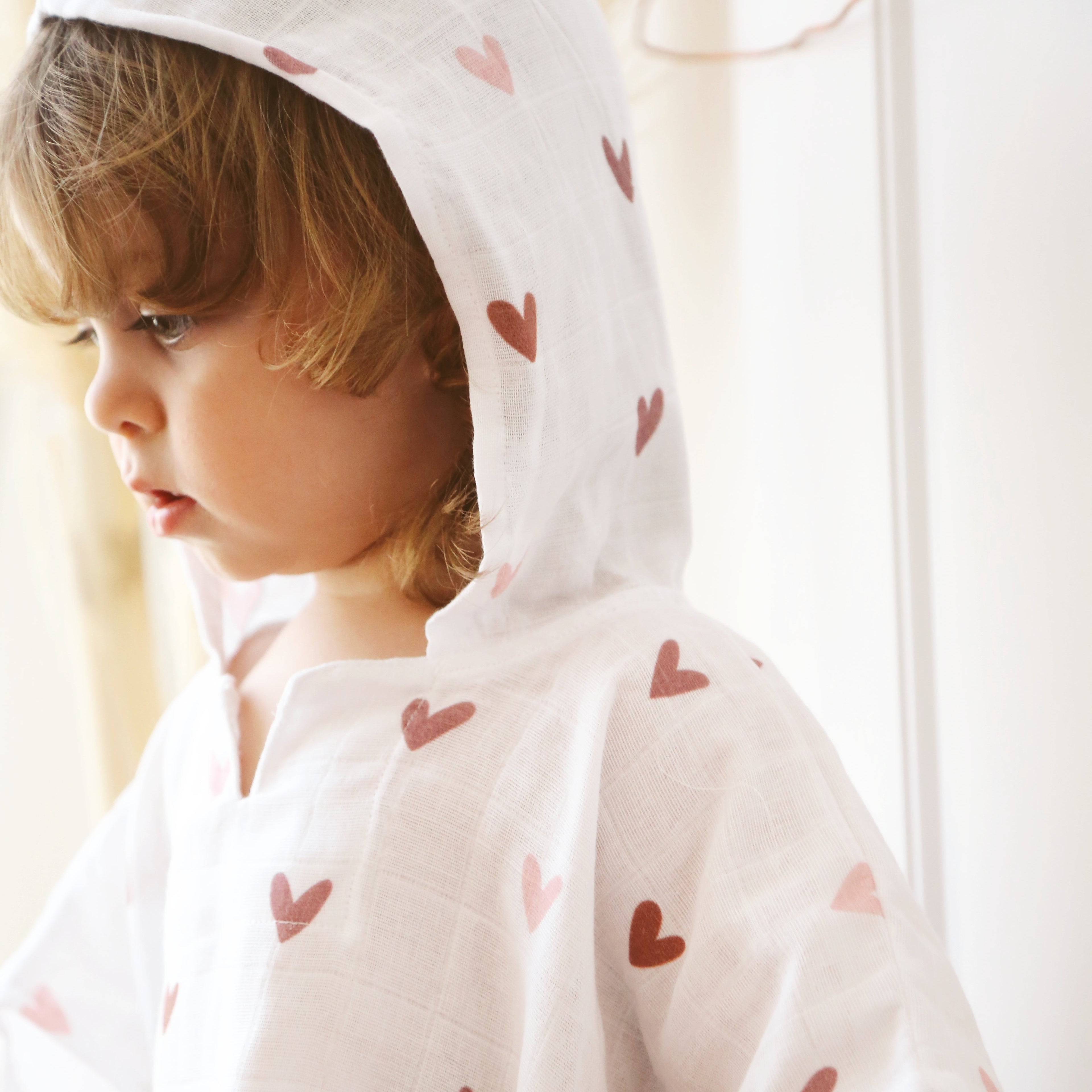 Hearts Beach Hooded Poncho