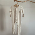 Long Sleve Fold-Over Feet Rompers
